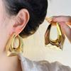 Exaggerated Metal Irregular Geometric Large Earrings for Women Europe And America Personality Party Retro Jewelry Gifts