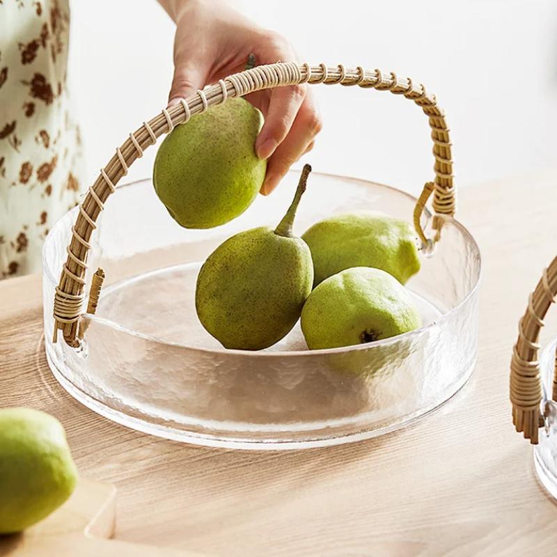 Стеклянная тарелка Салатница Корзина для фруктов Ведерко для льда Поднос для закусок Десертница Форма для хлеба Фруктовые миски Тарелки