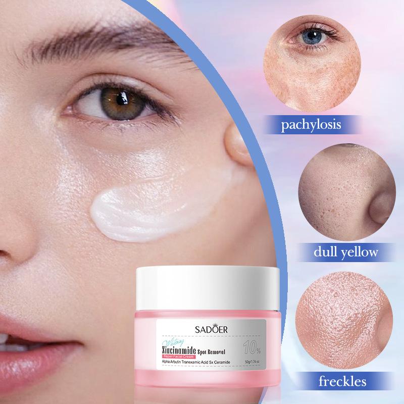 Крем для отбеливания и удаления веснушек с ниацинамидом SADOER Brightening Skin Repair Cream