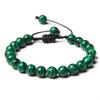 Браслет из натурального камня, плетеный из зеленых нефритов, африканских бирюзовых бусин, регулируемые браслеты из веревки для мужчин и женщин, креативный подарок