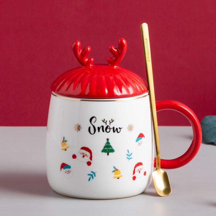 Креативная мультяшная рождественская подарочная кружка, керамическая чашка для воды, кофейная чашка, чашка для молока