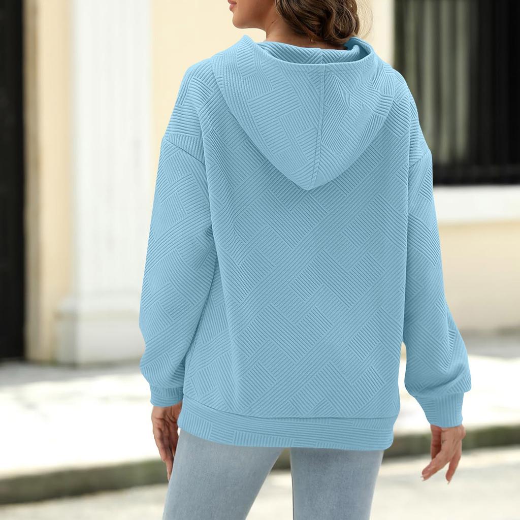 Womens Solid Pullover Oversized Sweatshirts Pullover Fashion Clothes With Pockets