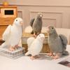 Cute Simulation White Pigeon Doll Plush Toy Little White Pigeon Carrier Pigeon Doll Children Accompany Soothing Doll