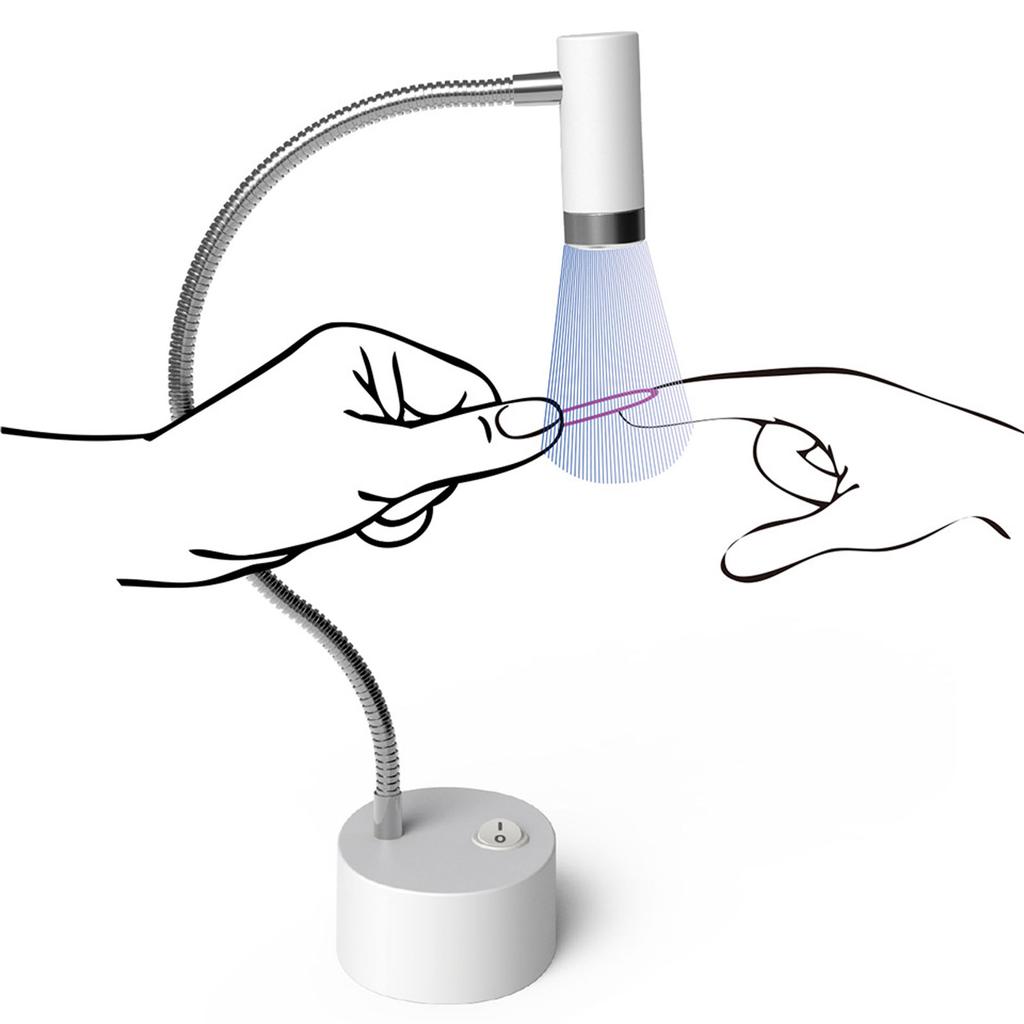 Светодиодная УФ-лампа для ногтей с сенсорным выключателем, регулируемым гусиным горлом, перезаряжаемая, беспроводная, лампа для сушки УФ-геля для легкого и быстрого наращивания