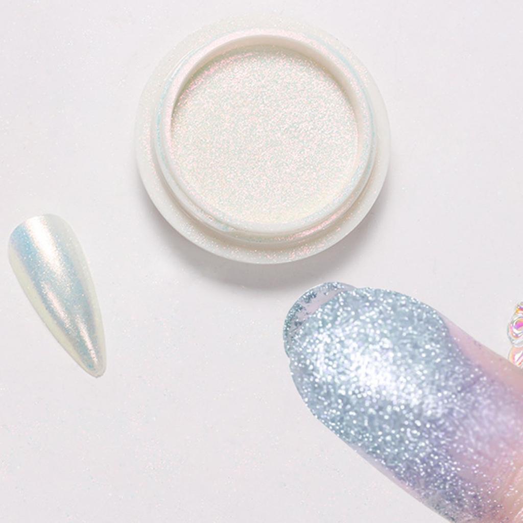Mirror Chrome Nail Powder Metallic Holographic Chrome Nail Powder Mirror Nail Chrome Powder for Manicure Nail Art Decors
