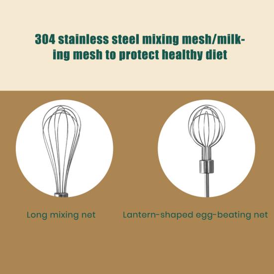 Беспроводной электрический венчик для взбивания яиц с двойной миксерной головкой, 3 скорости, портативный ручной венчик для торта, хлеба, десертов, ручной миксер