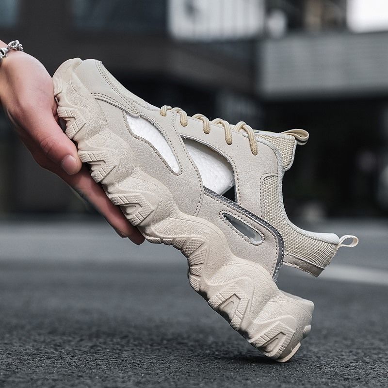 Мужская сетчатая обувь, летние спортивные сандалии, мужские модные сандалии на платформе, тапочки, мужские сандалии, дышащая пляжная походная обувь