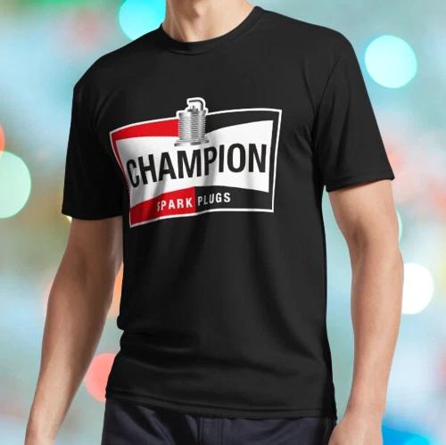 Новая футболка с классическим логотипом Champion Spark Plugs, смешная, с коротким рукавом, унисекс