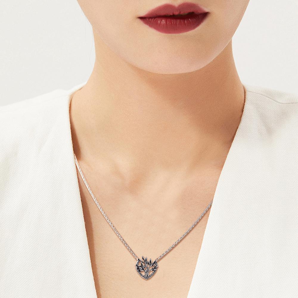 Ожерелье-колье в форме сердца для женщин из стерлингового серебра 925 пробы, ожерелья и подвески, ювелирные изделия, женский подарок
