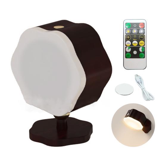 Светодиодный настенный светильник с 3 уровнями яркости, регулируемой яркостью, регулируемым углом наклона, простой в установке, заботящийся о глазах ночной светильник с дистанционным управлением