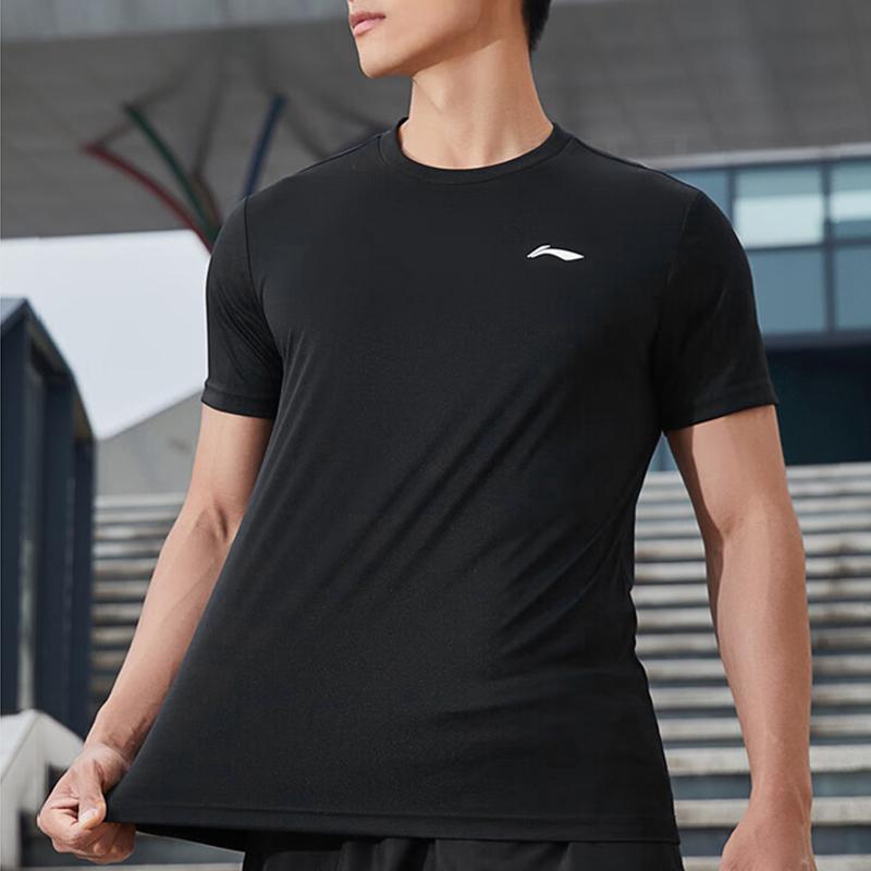 Футболки Li Ning Унисекс С круглым вырезом Тонкие Прямой крой AHST575-1