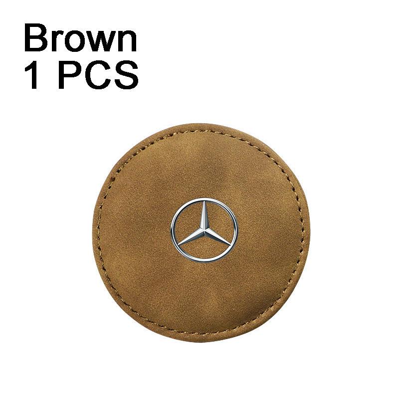Car round suede cup mat,non-slip and anti-fouling,car accessories,for mercedes-benz CLA CES CLS SLK GLK CLK SLS CLG GLE GLC GLB CDEFG1