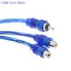 2 RCA Female To 1 RCA Male Splitter Car Audio Adapter Cable Проводной соединитель Автомобильная аудиосистема Сабвуфер Портативный динамик