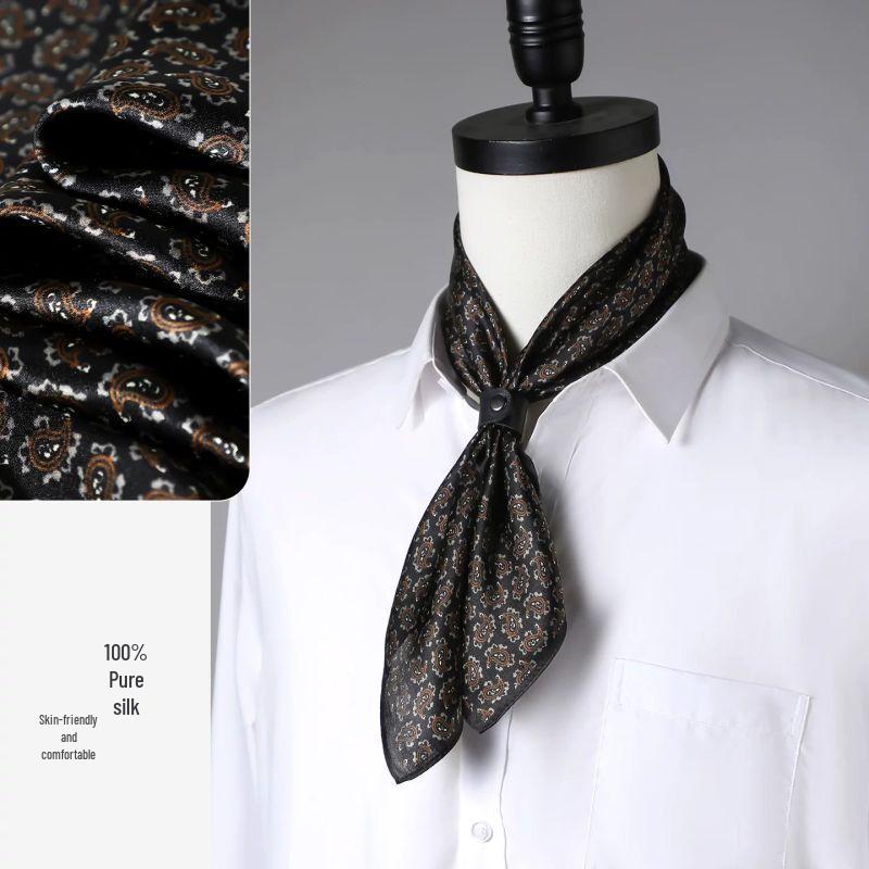 Мужской модный шелковый платок-паше из шелка-тусса