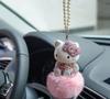 Cute Mirror Charm and Gorgeous Ball Car Accessory for Women - Crystal and Diamond