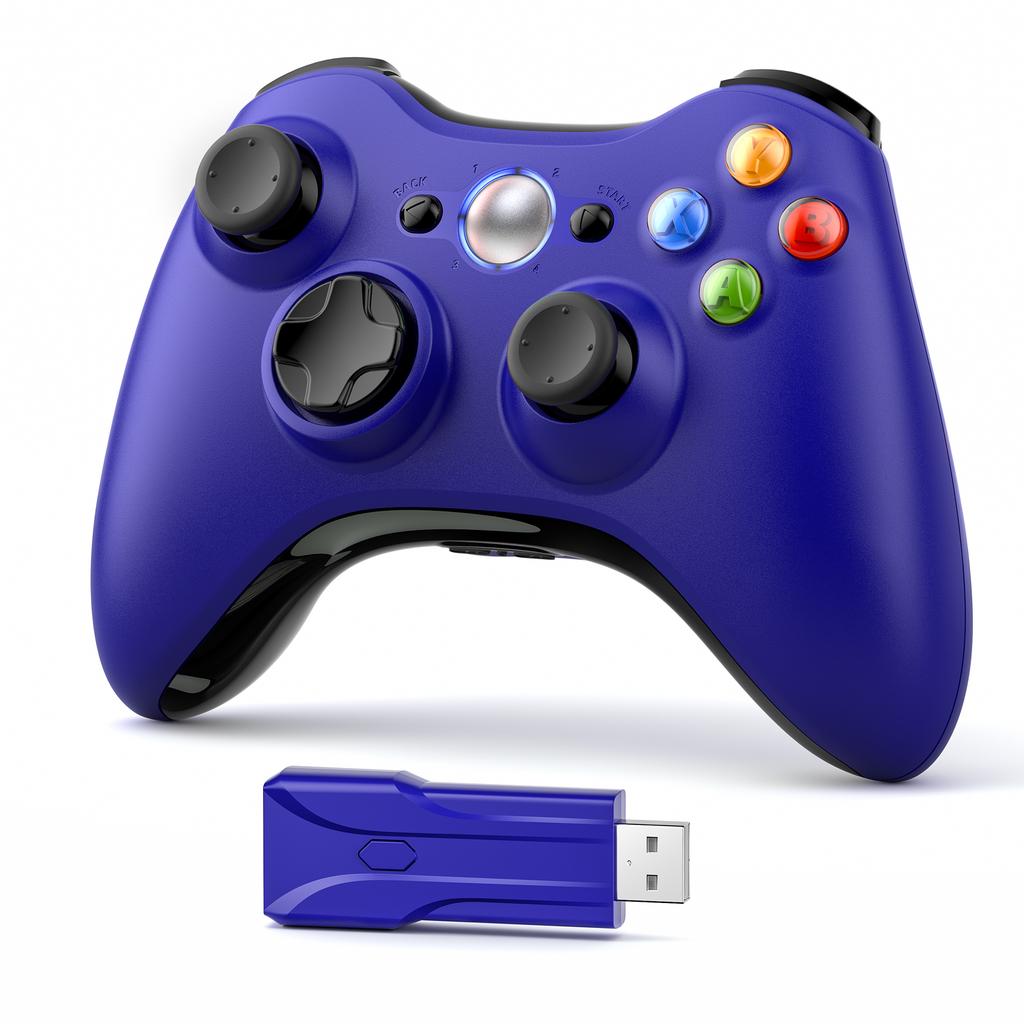 Беспроводной игровой контроллер 2,4G для Xbox 360 с двойной вибрацией, Turbo, совместимый с Xbox 360/360 Slim и ПК Windows