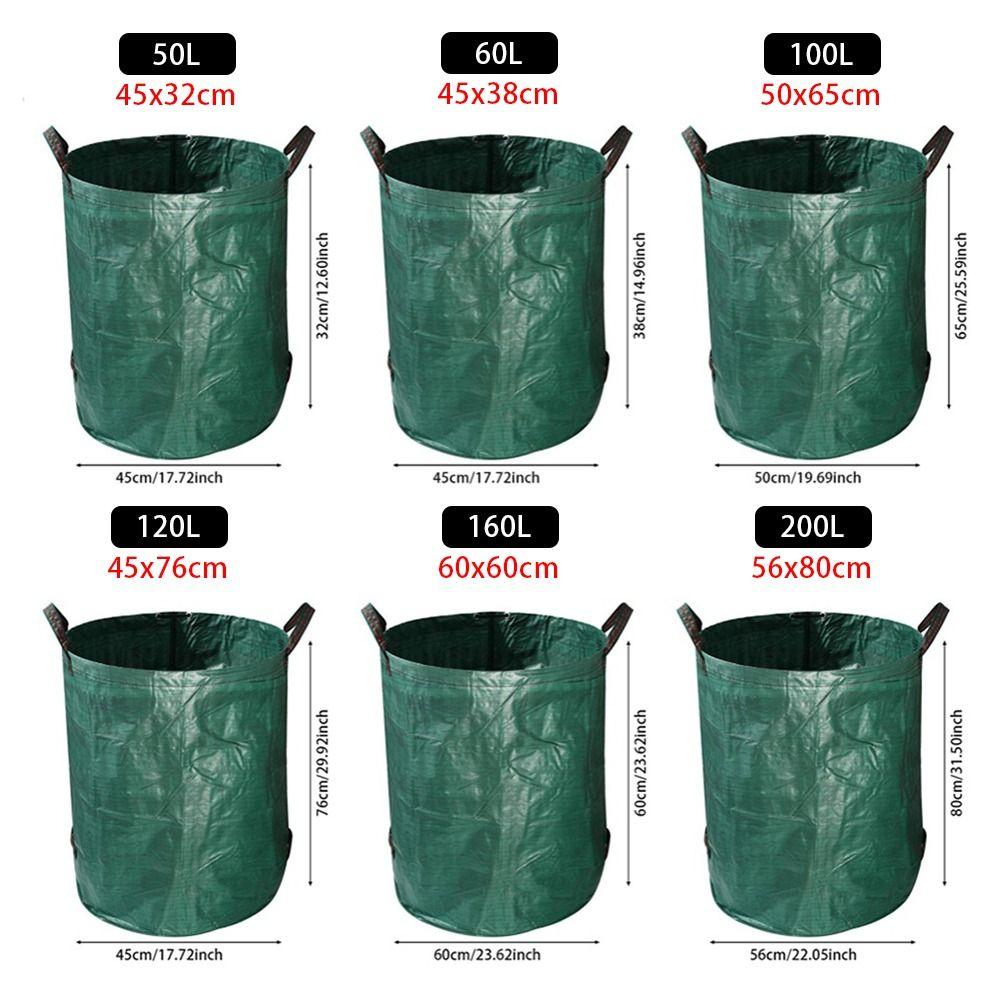 1 шт. Водонепроницаемый мешок для листьев Большой вместимости Контейнер для хранения и сбора Прочный мешок для садового мусора