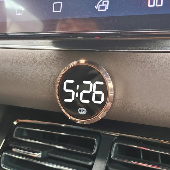 Автомобильные цифровые часы на приборной панели, автомобильные часы со светодиодным дисплеем времени, сенсорные часы для автомобиля, наклейка на часы для приборной панели автомобиля
