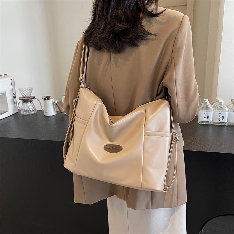 Сумка подмышку большой вместимости Женская сумка через плечо из мягкой кожи Студенческая сумка для поездок на работу