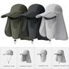 Unisex Fishing Hat Neck Face Flap Hat UV Protection Removable Sunshade Hat Breathable Ear Neck Cover Caps Quick Drying Visor Hat