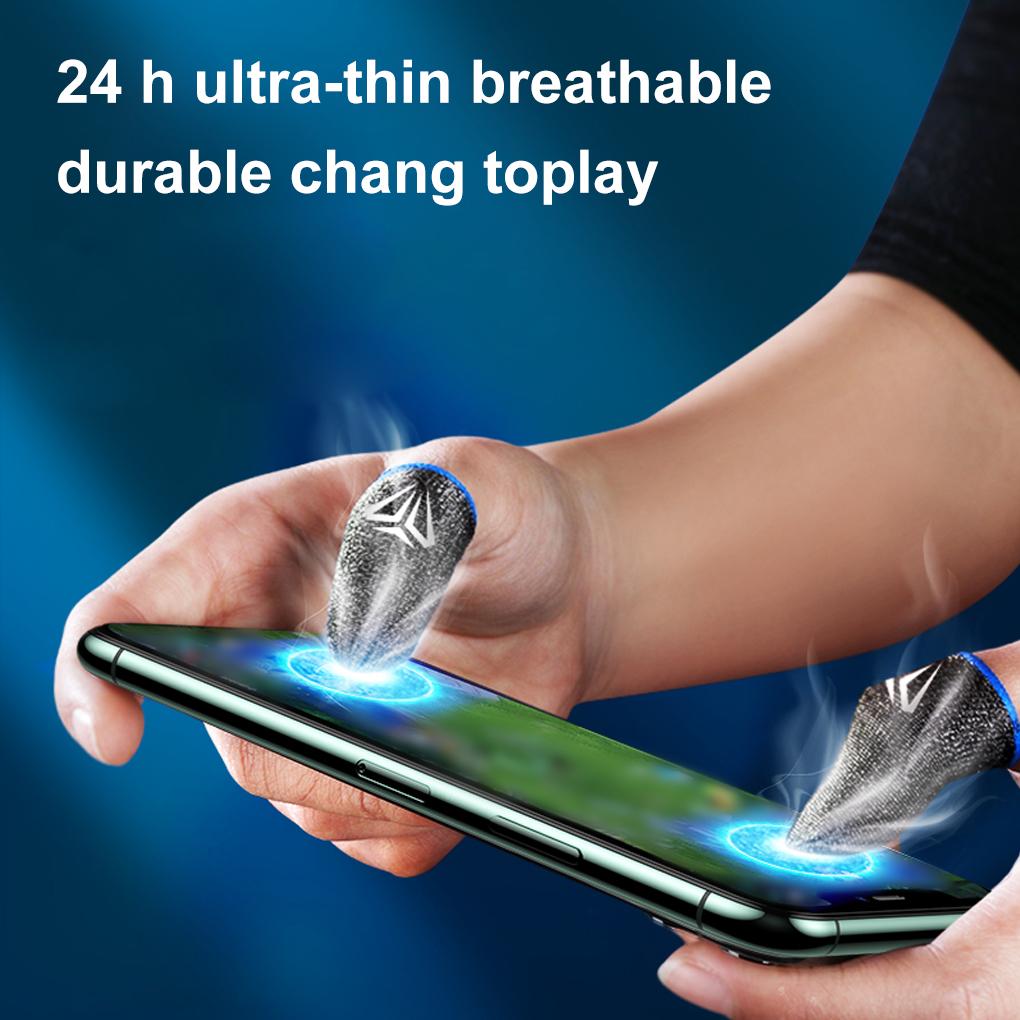 10 шт. чехлов для игр на пальцы для мобильных телефонов, чувствительные, устойчивые к поту, нескользящие перчатки, не оставляющие отпечатков пальцев, ультратонкие волокнистые чехлы