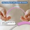 YOTIME Silicone Straw Cleaner Brush, 2Pcs Reble Straw Brush Extra Long for Cleaning Tumbler with Handle and Glass Metal Smoothie Straws, Non-slip