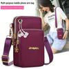 Women's Vertical Shoulder Mobile Phone Bag - 2024 Nylon Oxford Cloth Small Messenger with Zipper Coin Purse