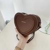 Fashion Heart Shape Crossbody Bags For Women New Solid Color Pu Leather Shoulder Bag Casual Ladies Handbags Designer Bags