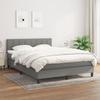 3140058 vidaXL Divan Bed with Mattress Dark Grey 140x200cm Fabric