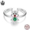 Everlove Reindeer Moose S925 Sterling Silver Rhodium-Plated Open Ring for Women