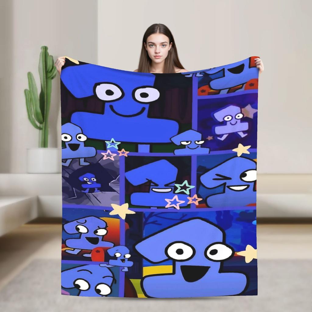 Cute Fan BFDI Animated Blankets Wool Funny Warm Throw Blanket for Chair Covering Sofa Autumn/Winter