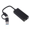 USB Type C Dual Port To RJ45 2.5G Adapter Aluminum Alloy Wired Adapter Ethernet Converter for Laptop