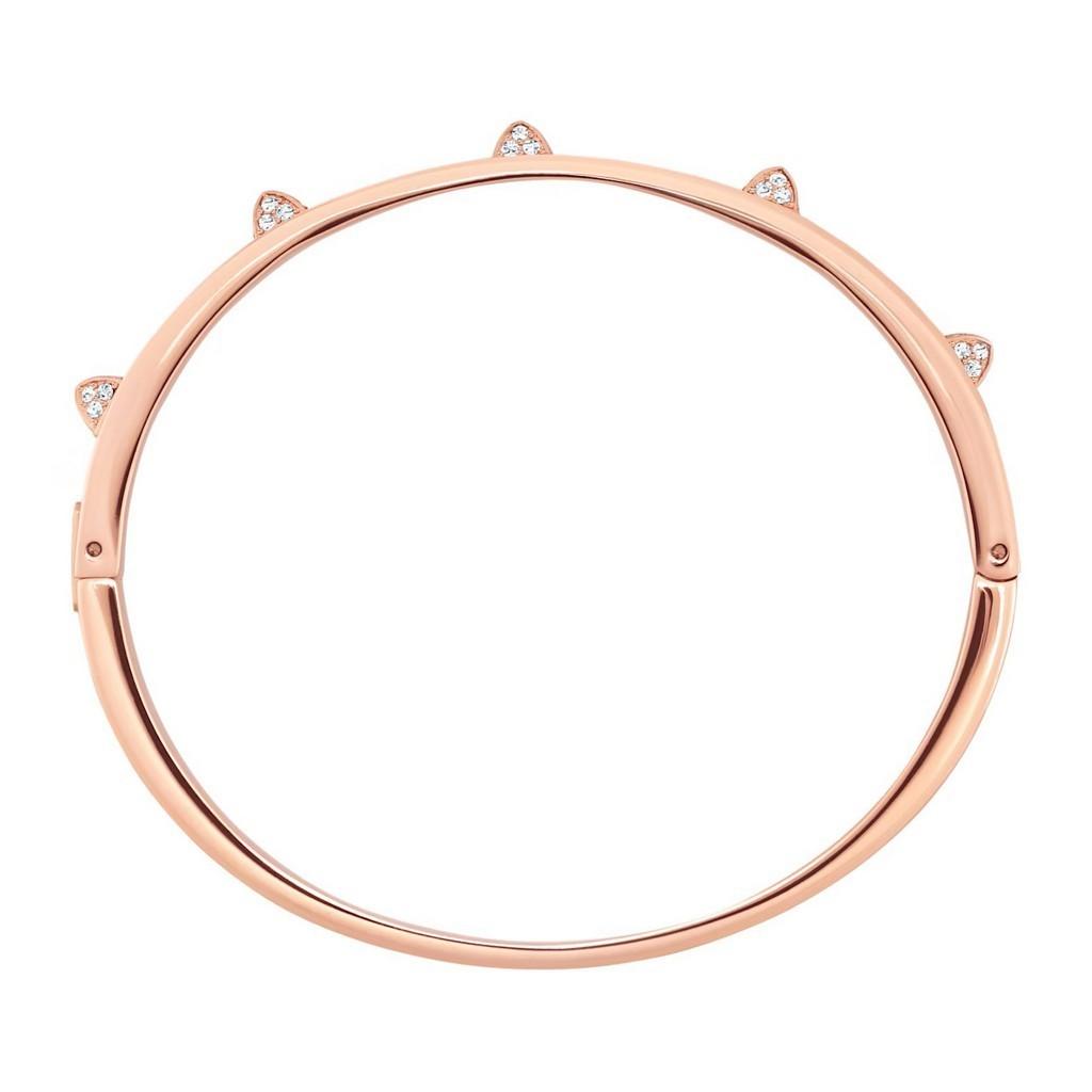 Swarovski Женский браслет Tactic оттенка розового золота с белыми кристаллами 5098368