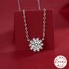 1 Carat S925 Silver Pendant, Moissanite Ice-Condensed Snowflake Necklace, Sunflower Pendant With Chain Factory Source