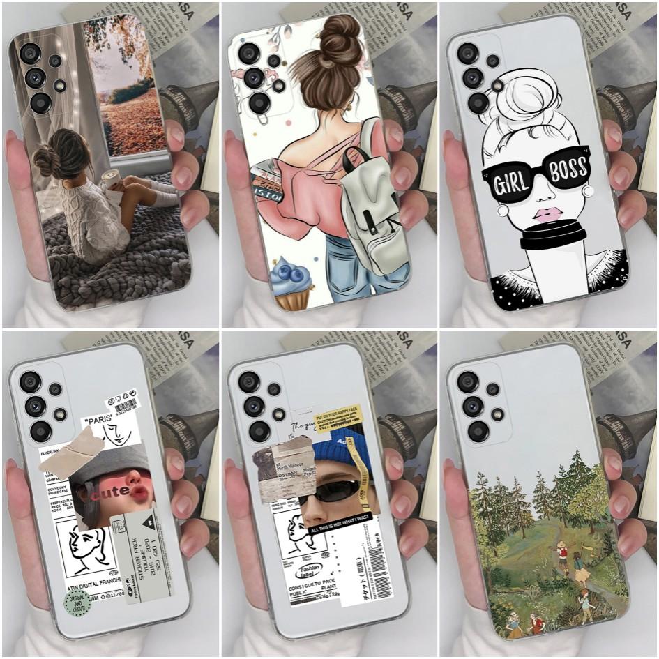 Чехол для телефона Samsung Galaxy F12 F13 F22 F23 A52 A23 A33 A72 A10, модный защитный мягкий силиконовый чехол для девочек для Samsung C5 7 8 9, бамперы для телефонов