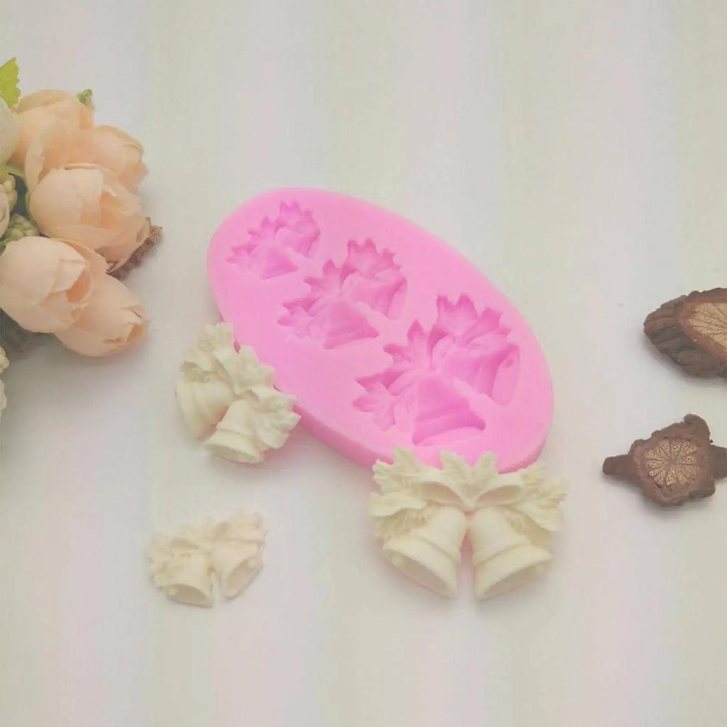 1pc/2pcs/3pcs - 3D Christmas Bell Silicone Mold-Create DIY Cake Decorations and Baked Goods-Kitchen Tools, Christmas Gift