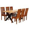 Dining Set - vidaXL - 7 Pcs - Acacia and Mango Wood - 6 Seats - Rectangular