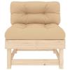 VidaXL Middle Sofa with Cushions Solid Pine Wood, Garden Sofa, Garden Seat, Outdoor Seat, Sofa 825429