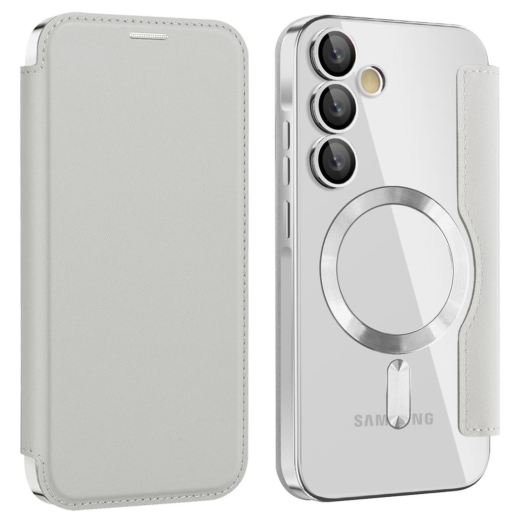 Чехол для Samsung Galaxy A55 5G, совместимый с MagSafe, кожаный чехол для телефона с RFID-блокировкой