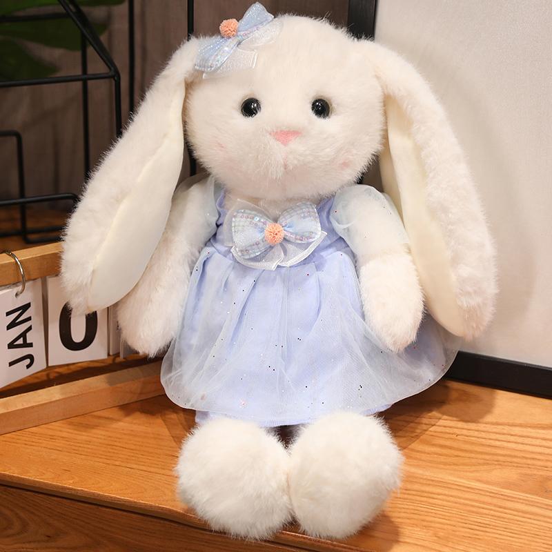 Cute Princess Rabbit Plush Toy, Three-color Dress Bunny Doll, Rabbit Stuffed Animal Toy, Girl's Birthday Gift, Children's Toy