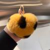 [Милая маленькая любовь] Брелок-подвеска для автомобиля в форме сердца из настоящего меха кролика рекс, подвеска-помпон для сумки или книги в стиле инс