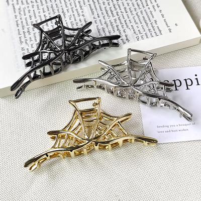 Tmetal Spiderweb Геометрические Волосы Коготь Краб Заколки Модные Заколки Для Волос Заколки Для Женщин Девочек Корейский Заколка Для Хвостов Аксессуары Для Волос Подарок