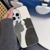 Чехол-накладка из силикона с рисунком кошек для пары, противоударный, для iPhone 15 17 16 14 13 12 11 Pro Max 17 Air, мягкая защитная крышка