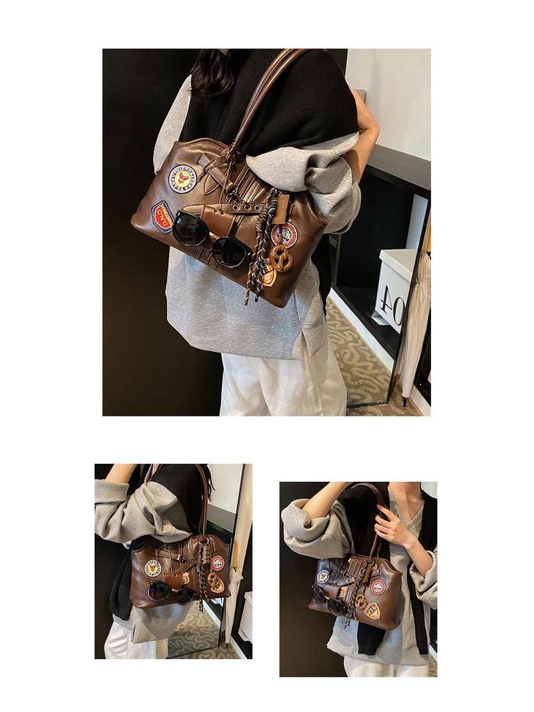 2024 Женская универсальная сумка-тоут в студенческом стиле большой вместимости
