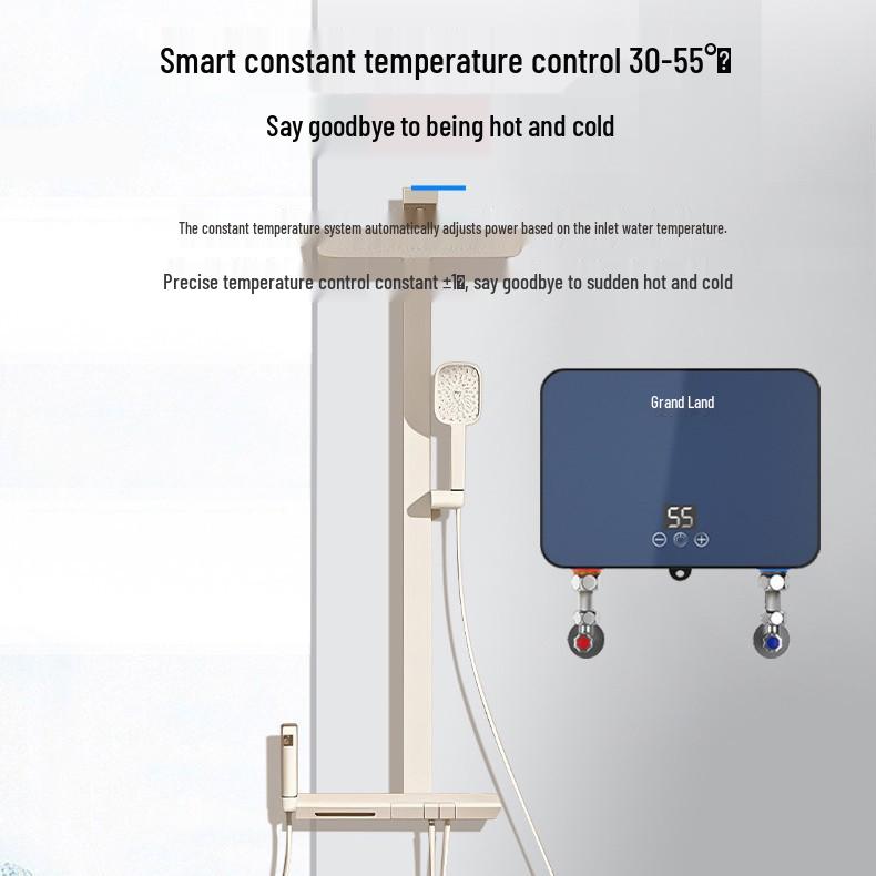 Проточный электрический водонагреватель двойного назначения под мойку для кухни - Быстрый нагрев для горячей и холодной воды, Идеален для мытья овощей и бытового использования