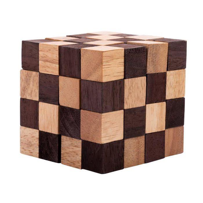 Деревянный пазл - Энгельхарт - Анаконда - Уровень эксперта - 1 часть - квадрат 8 см