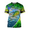 2023 Fishing Harajuku Summer 3D Printing Round Neck Shirt Street T-Shirt Hipster Beautiful Pike Fishing Art Short Sleeve T Shirt