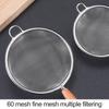 Flour Sieve Anti-Slip Fine Mesh Comfortable Grip Stainless Steel Multi-function Heat Insulation Manual Juice Filter Oil Net Colander Daily Use