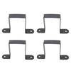4pcs 4x4 Inch Strap Post Ties Heavy Duty Deck Fence Brackets Carbon Steel Gazebo Mounting Brackets U Shaped