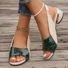 Fashion Summer New Fashion Sandals Women Colored Fish Mouth Thick Heels Large Size Back Hollow One Line Women Shoes Sandalias De Mujer